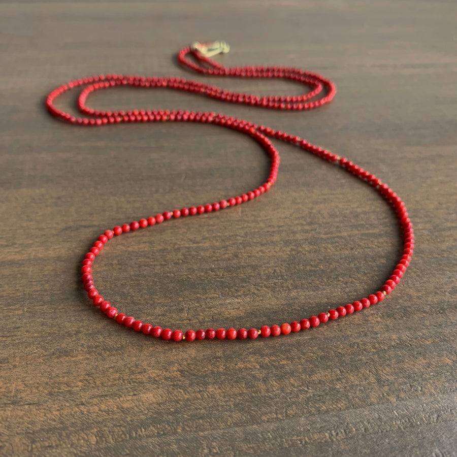 Judi Powers Red Coral Bead Necklace – Meeka Fine Jewelry