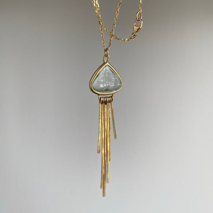 Aquamarine Jellyfish Pendant