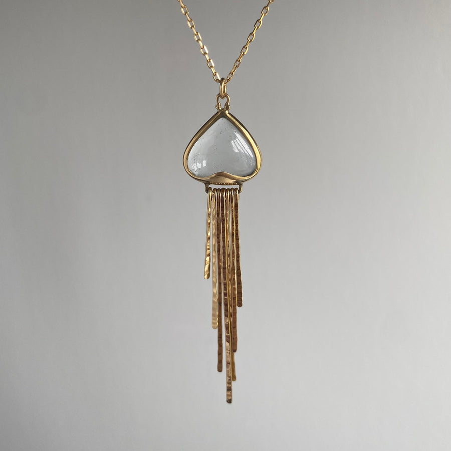 Aquamarine Jellyfish Pendant