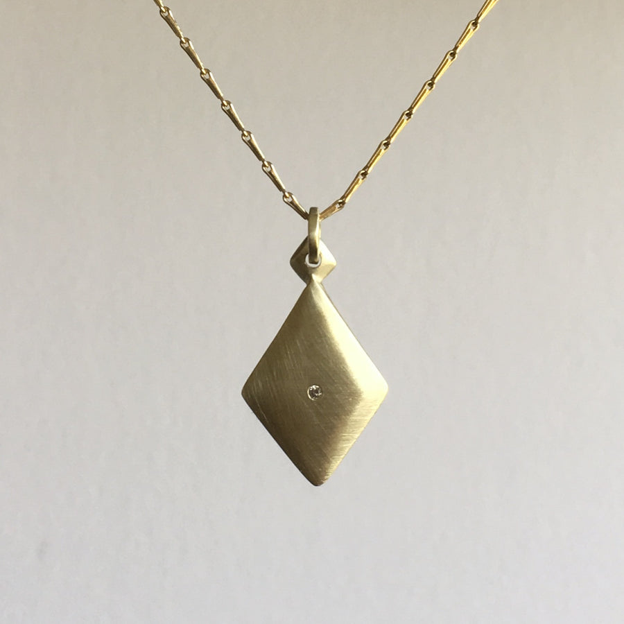Gold Kite Pendant with Diamond