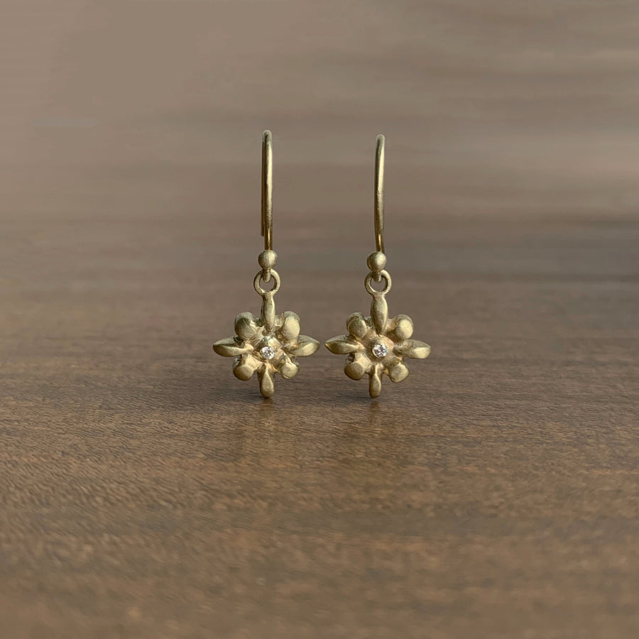 Lily Earrings with Diamonds