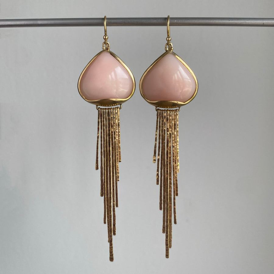Pink Opal Jellyfish Earrings