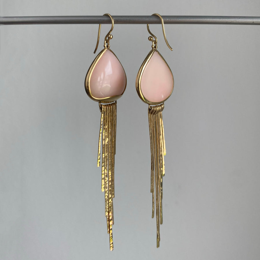 Pink Opal Jellyfish Earrings