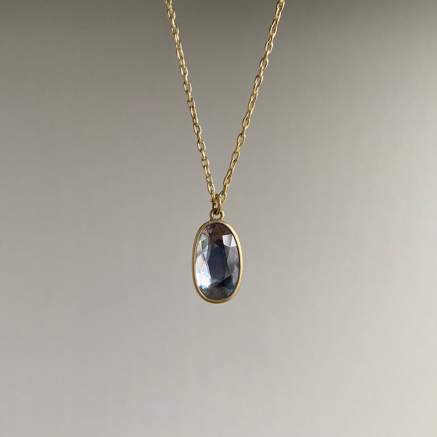 Pale Violet Spinel Sequin Pendant