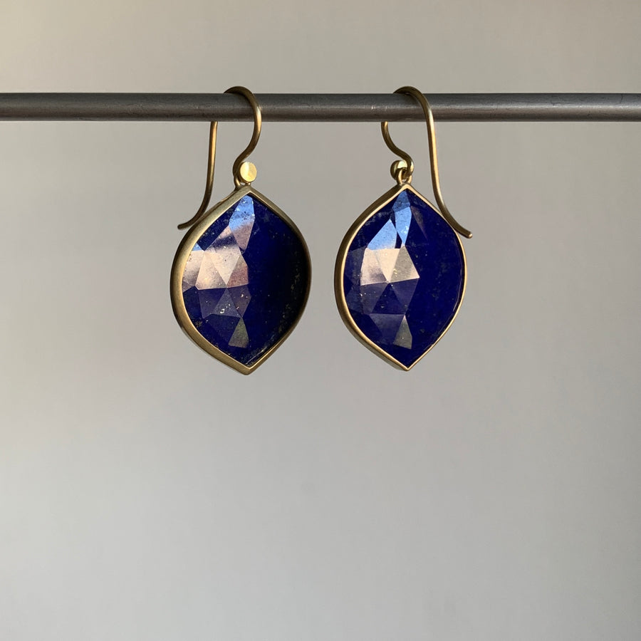 Lapis Navette Earrings