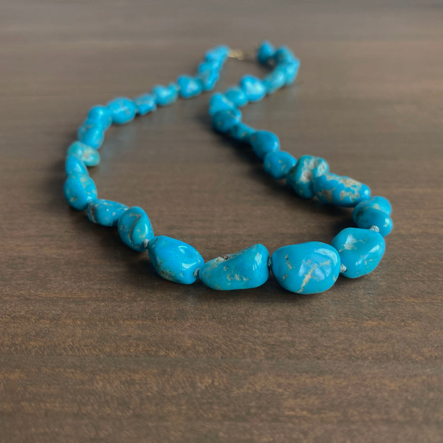 Kingman Turquoise Nugget Necklace