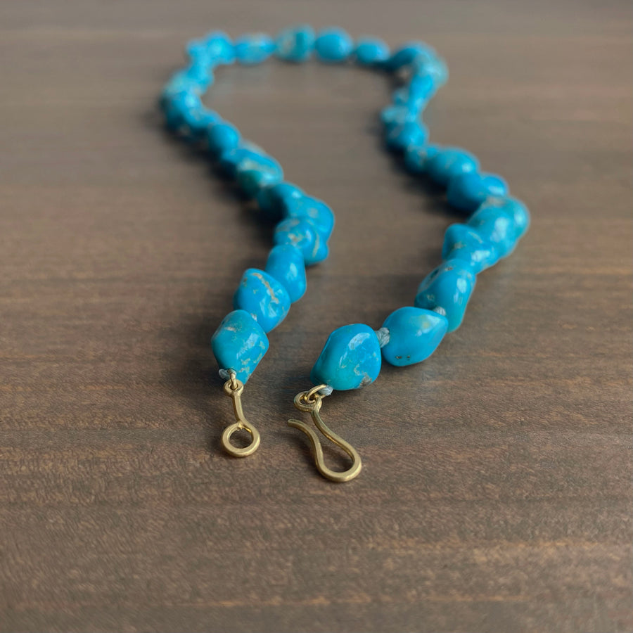 Kingman Turquoise Nugget Necklace