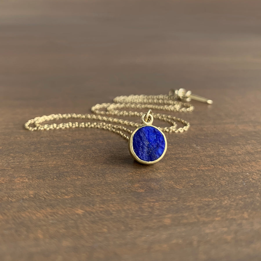 Natural Lapis Lazuli Round Pendant