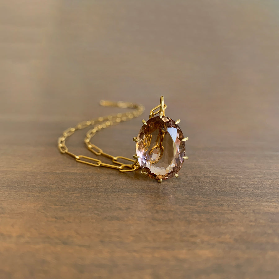 Ametrine Faceted Oval Pendant