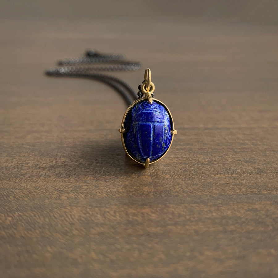 Lapis Scarab Pendant