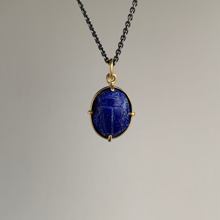 Lapis Scarab Pendant