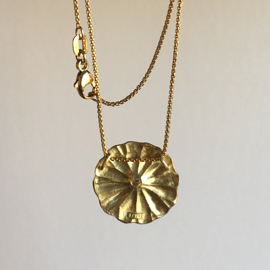 Lotus Pendant with Diamond