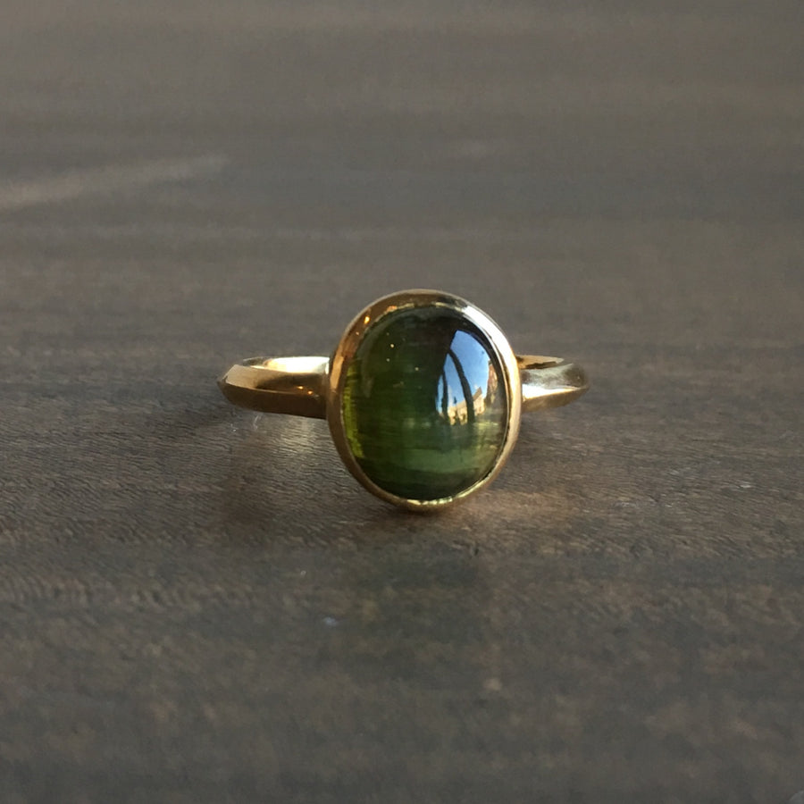 Tourmaline Cat's Eye Ring