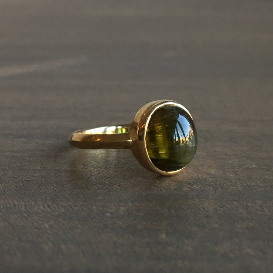 Tourmaline Cat's Eye Ring