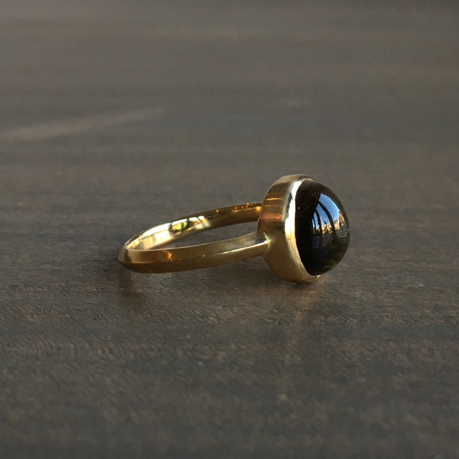 Tourmaline Cat's Eye Ring