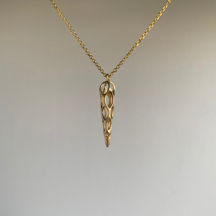 Small Gold Cholla Pendant
