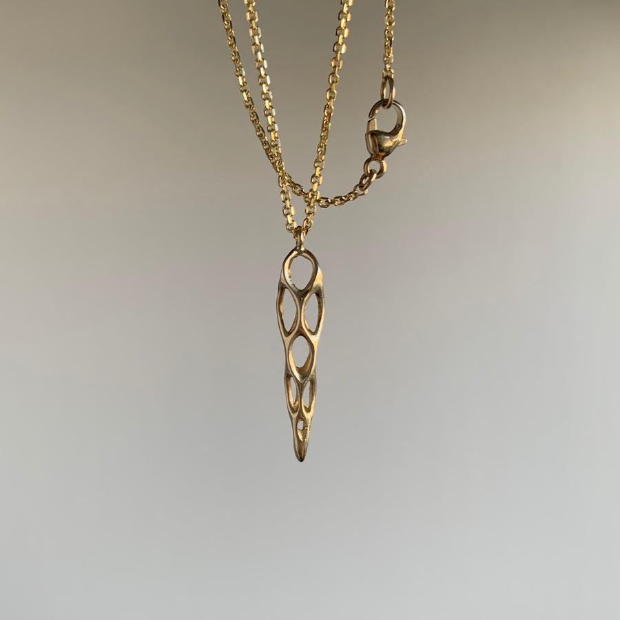 Small Gold Cholla Pendant