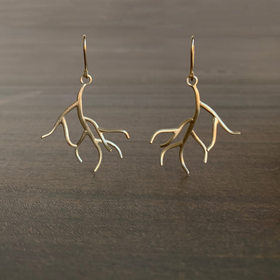 Little Gold Branch Earrings