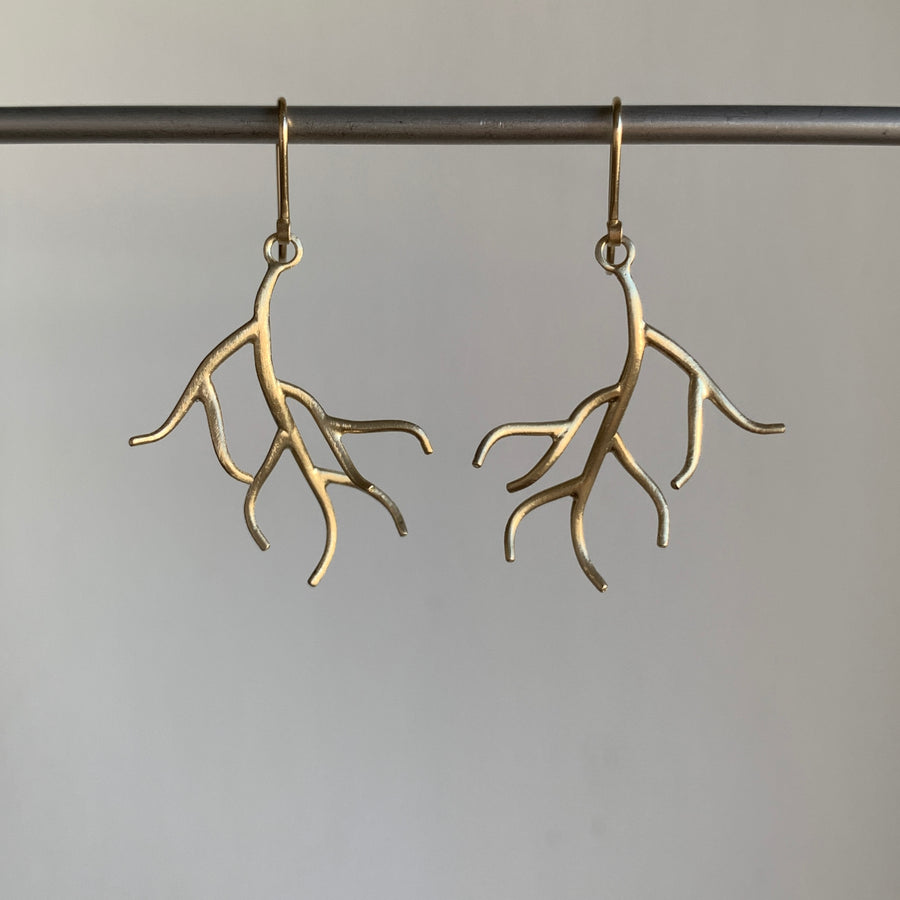 Little Gold Branch Earrings