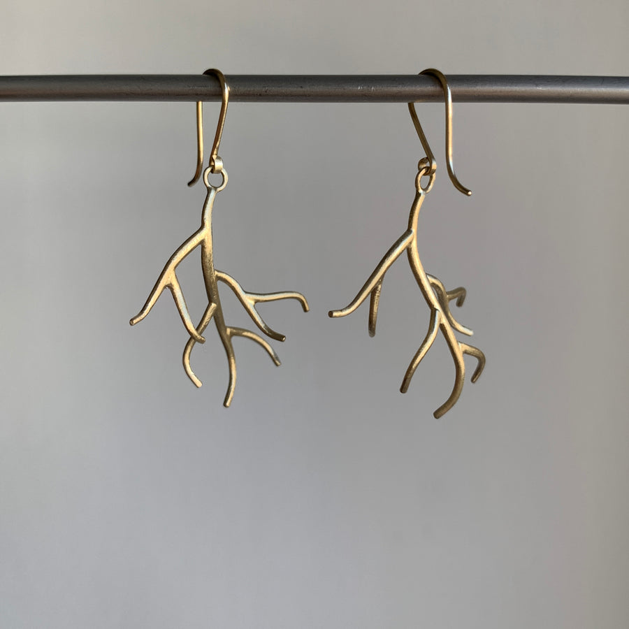 Little Gold Branch Earrings