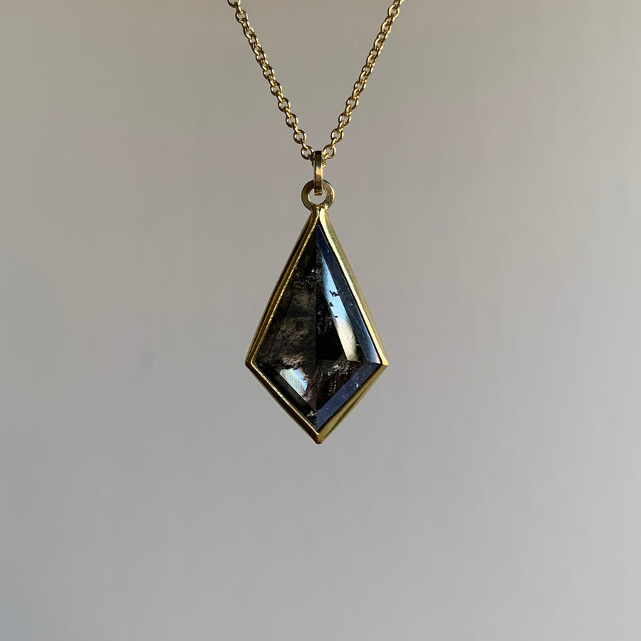 Grey Diamond Kite Pendant