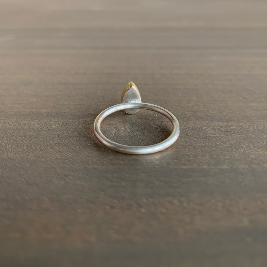 Pink Tourmaline Teardrop Ring