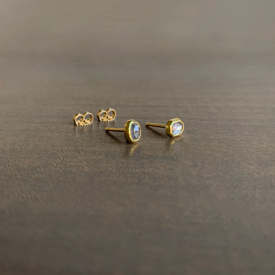 Grey Diamond Mismatched Stud Earrings