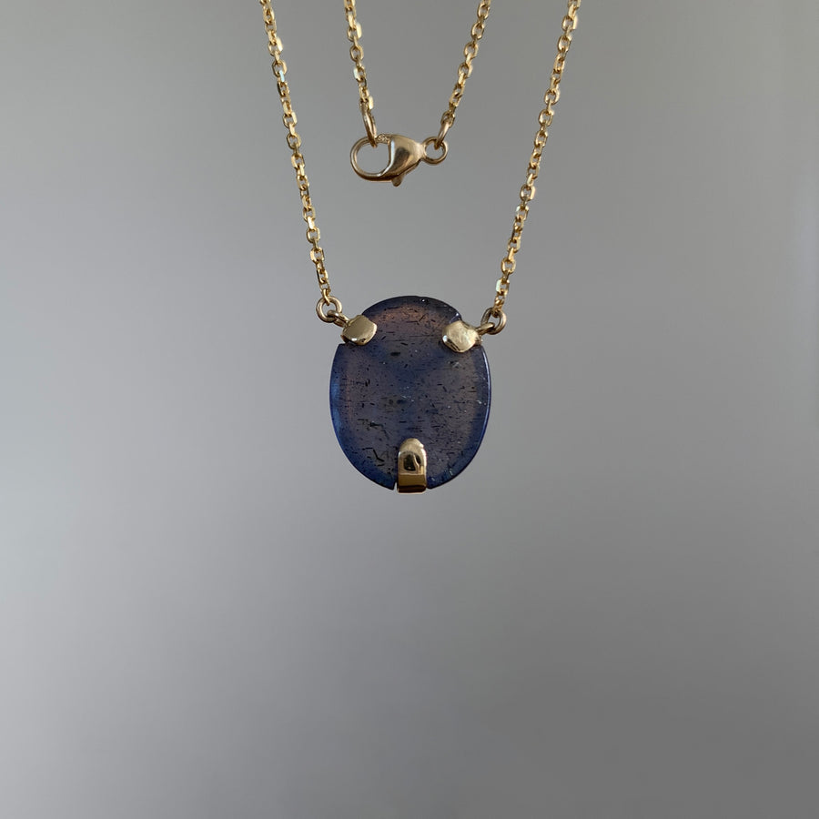 Labradorite Lucky Scarab Pendant