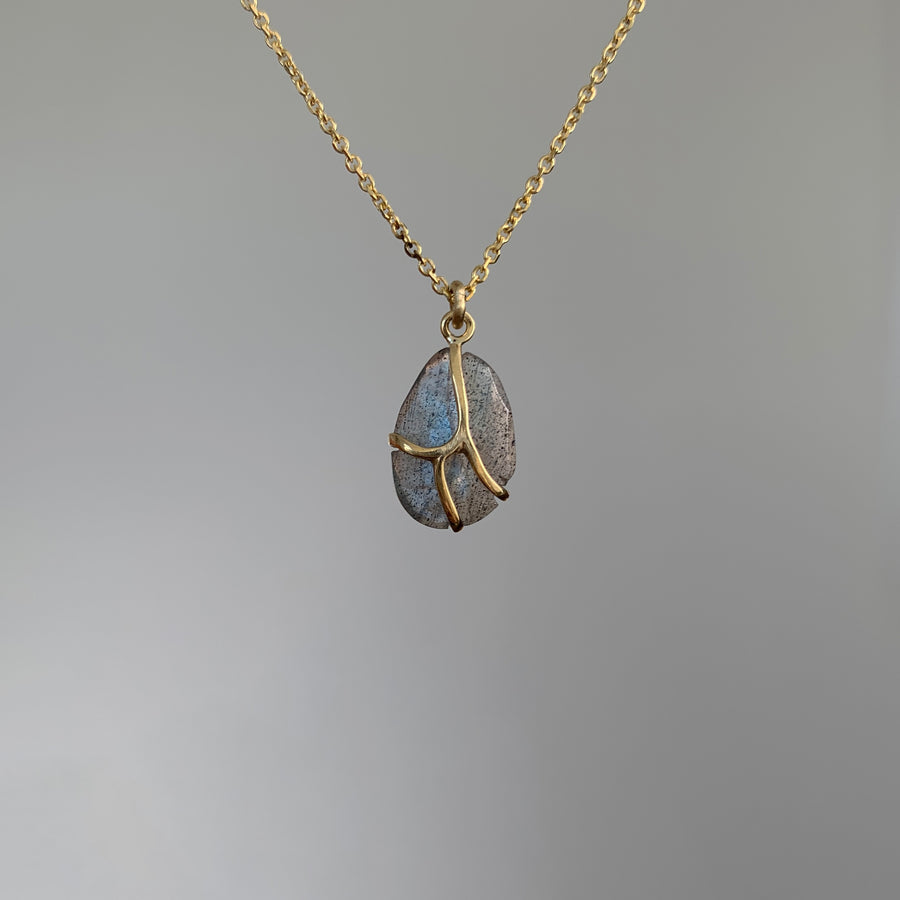 Labradorite Butterfly Pendant