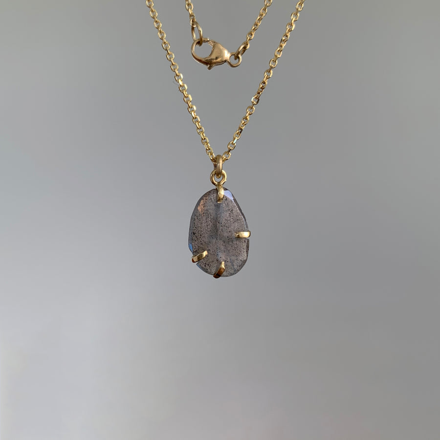 Labradorite Butterfly Pendant