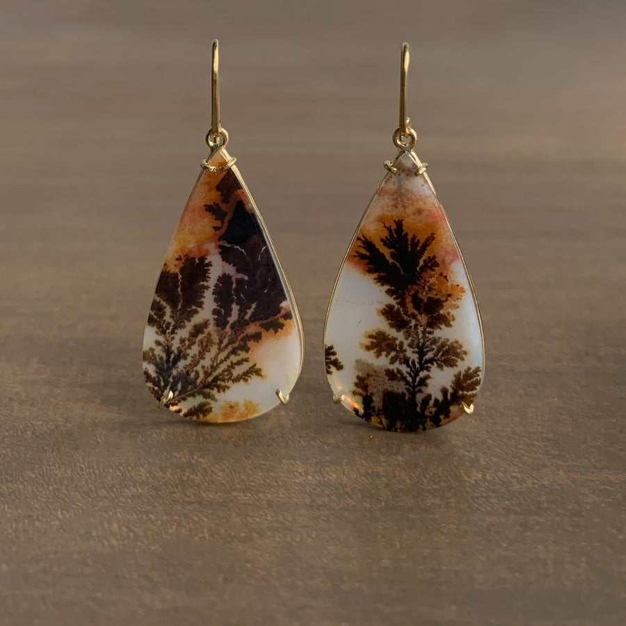 Dendritic Agate Earrings