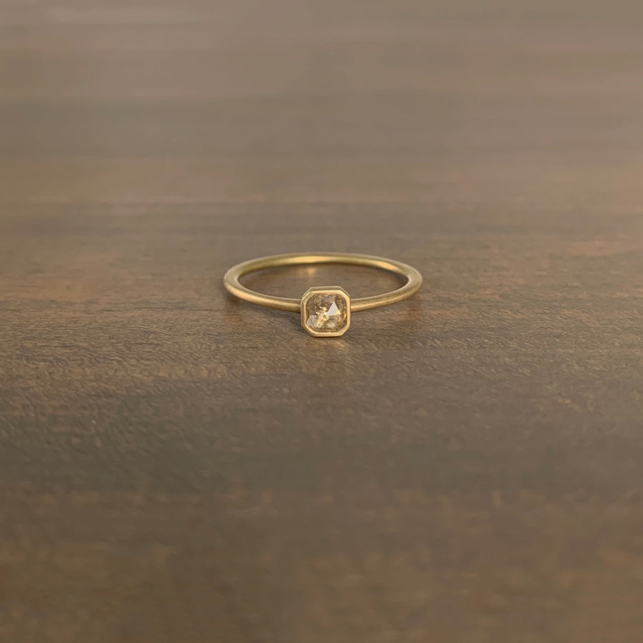 Octagon Diamond Stacker Ring