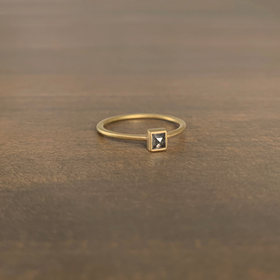 Rectangle Diamond Stacker Ring