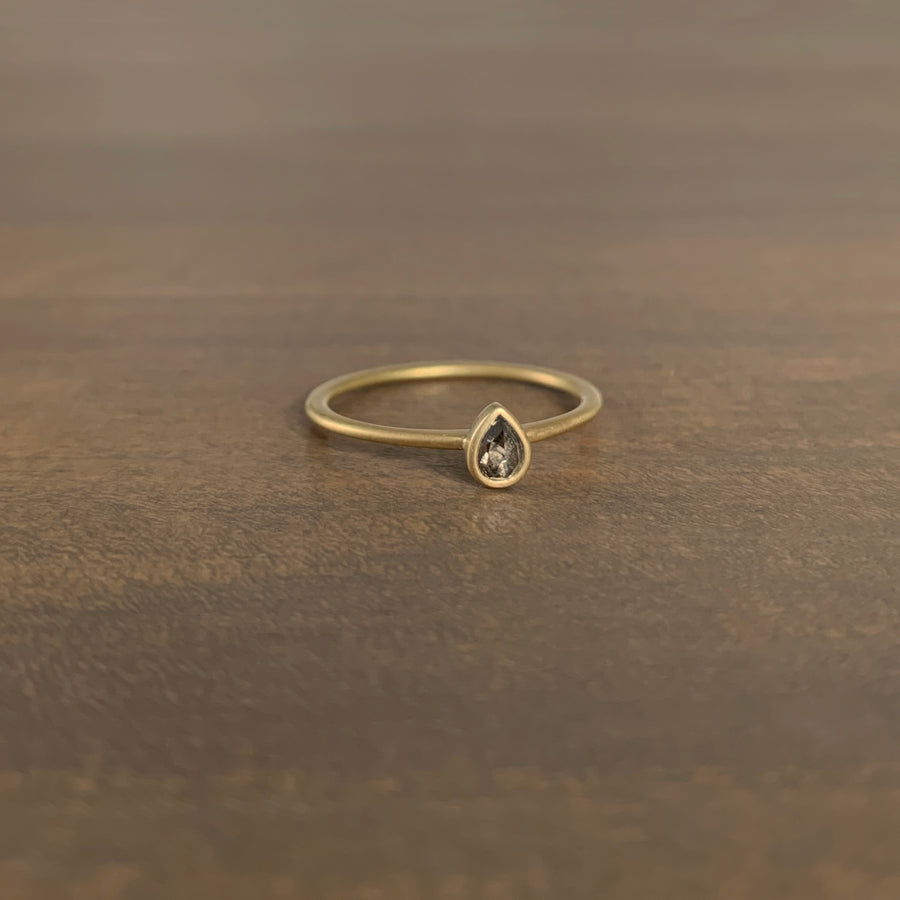 Teardrop Diamond Stacker Ring