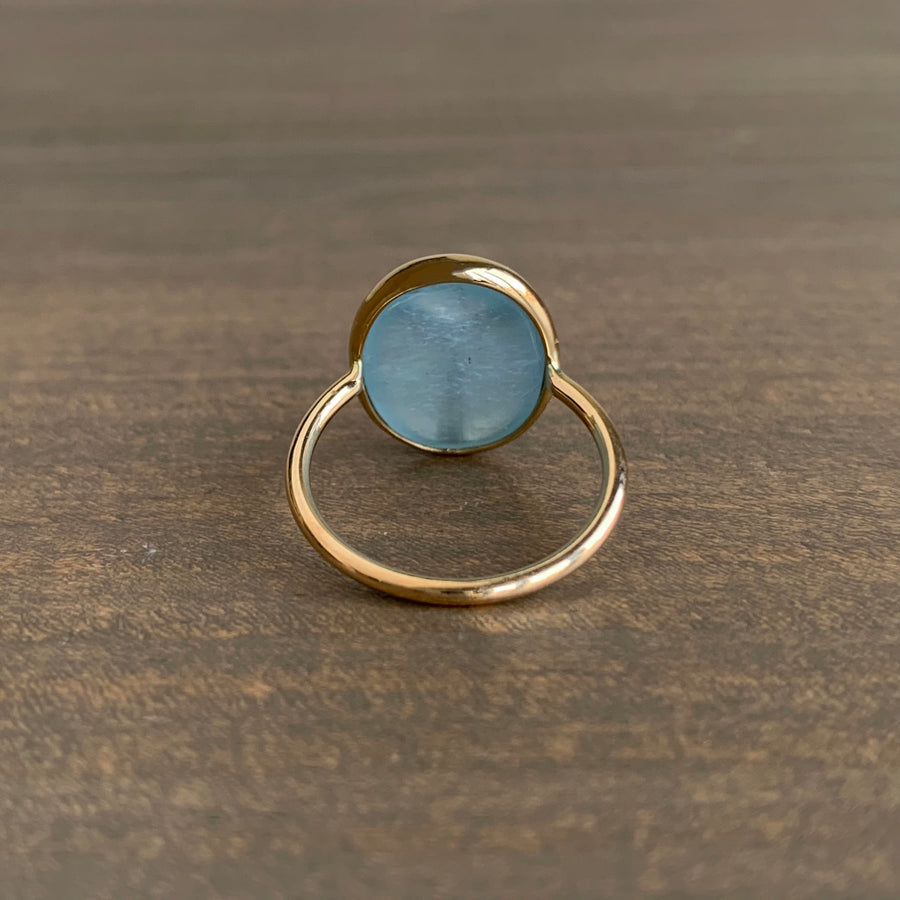 Aquamarine Lucky Scarab Ring