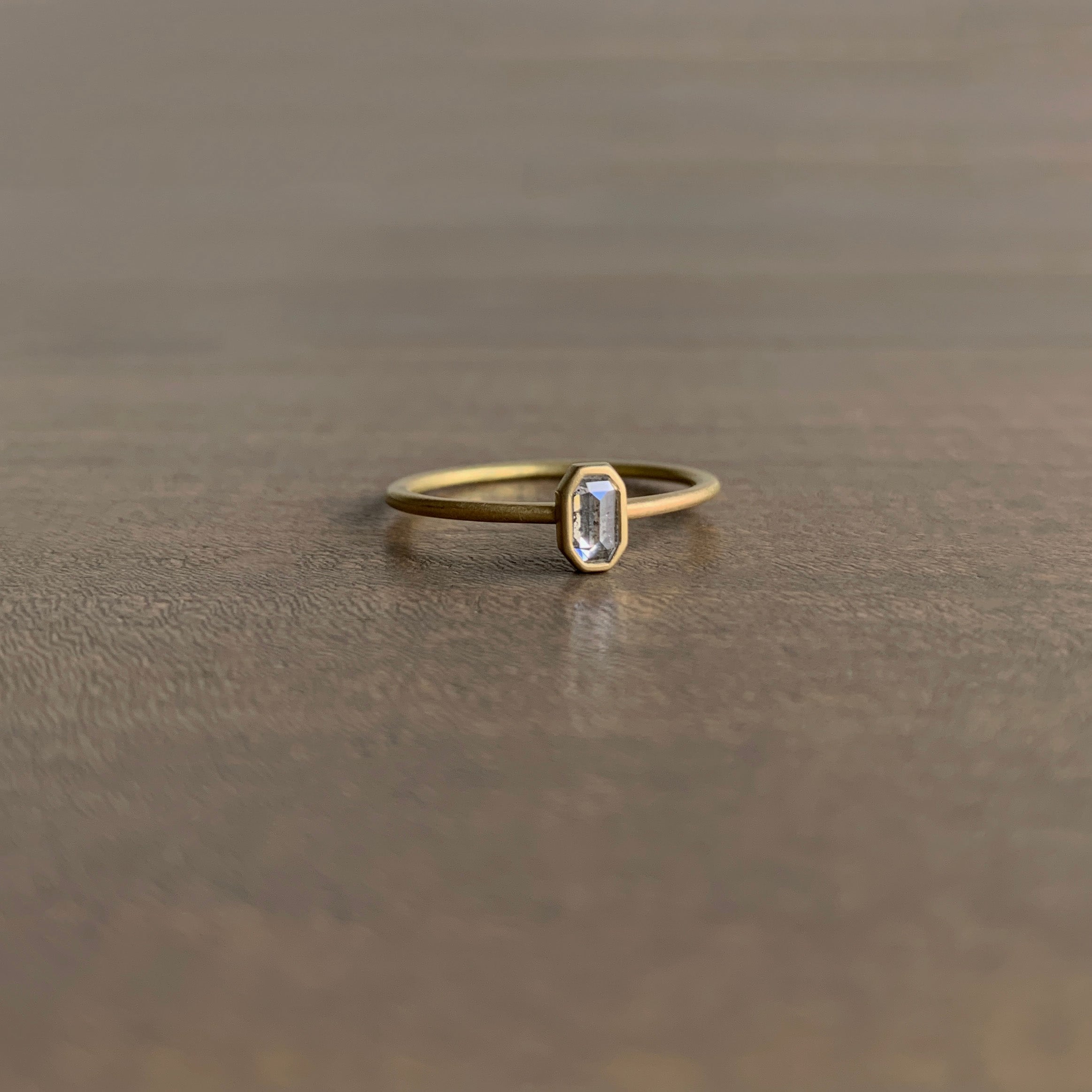 Lola Brooks Elongated Octagon Diamond Stacker Ring – Meeka Fine