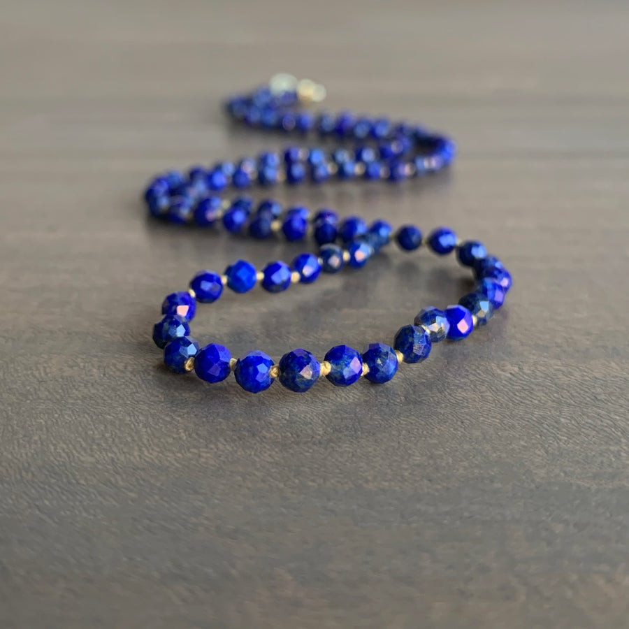 Lapis Lazuli Faceted Bead Strand