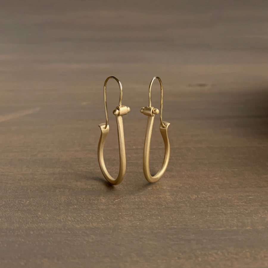 Gold Lyre Hoops