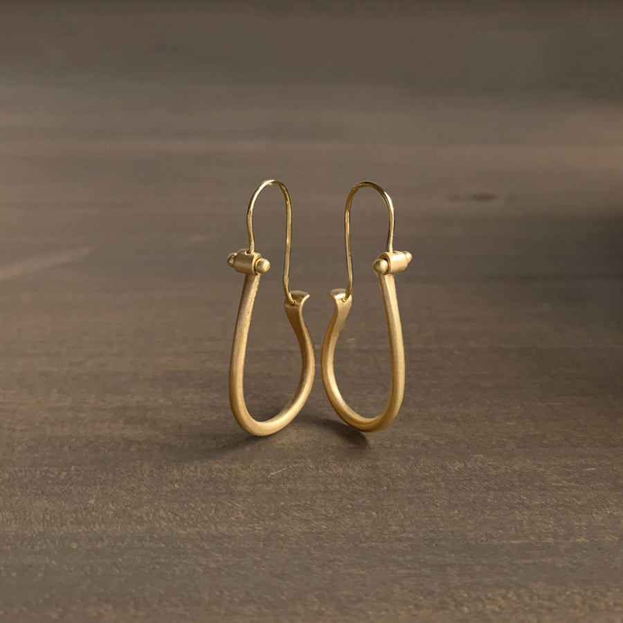 Gold Lyre Hoops