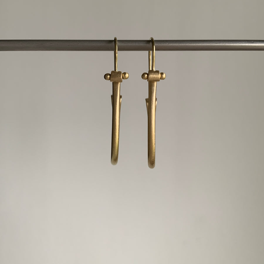 Gold Lyre Hoops