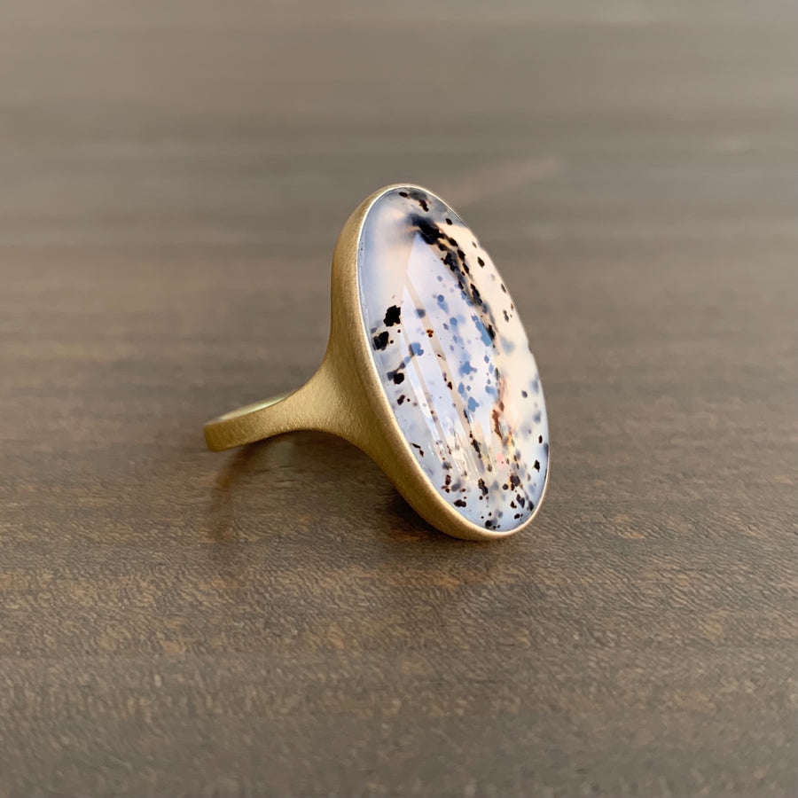 Montana Agate Oval Cast Ring