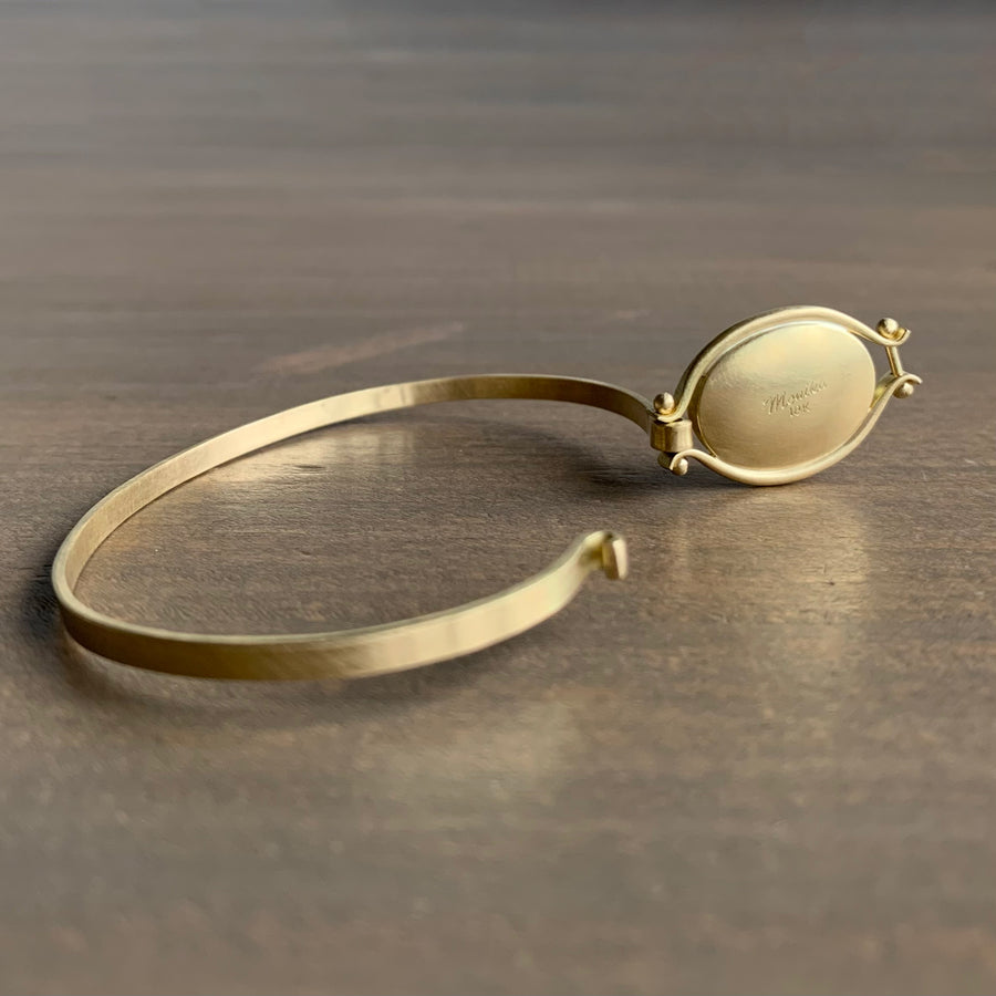 Aquamarine Lyre Bracelet