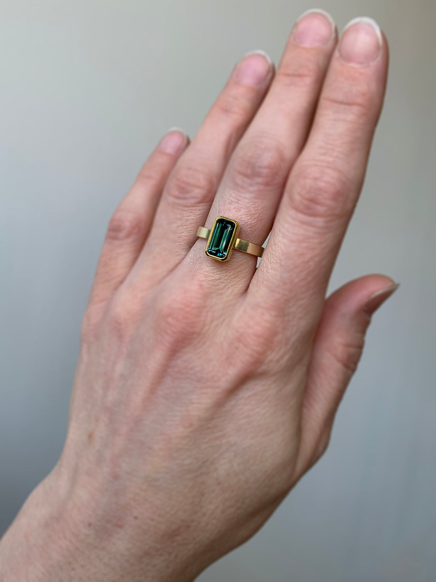 Tourmaline Rectangle Ring