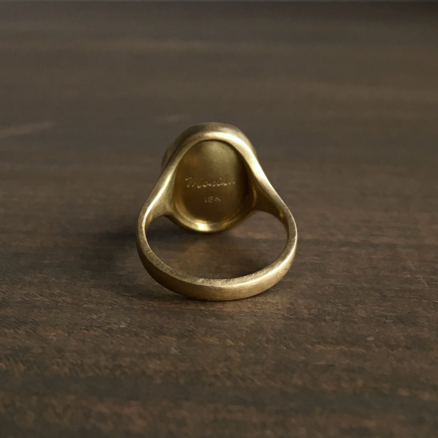 Faceted Hessonite Garnet Ring
