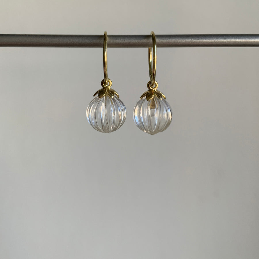 Quartz Lotus Earrings