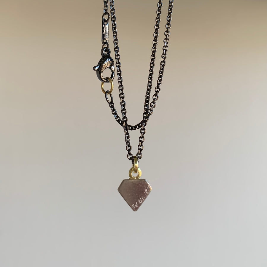 Grey Diamond Shield Pendant