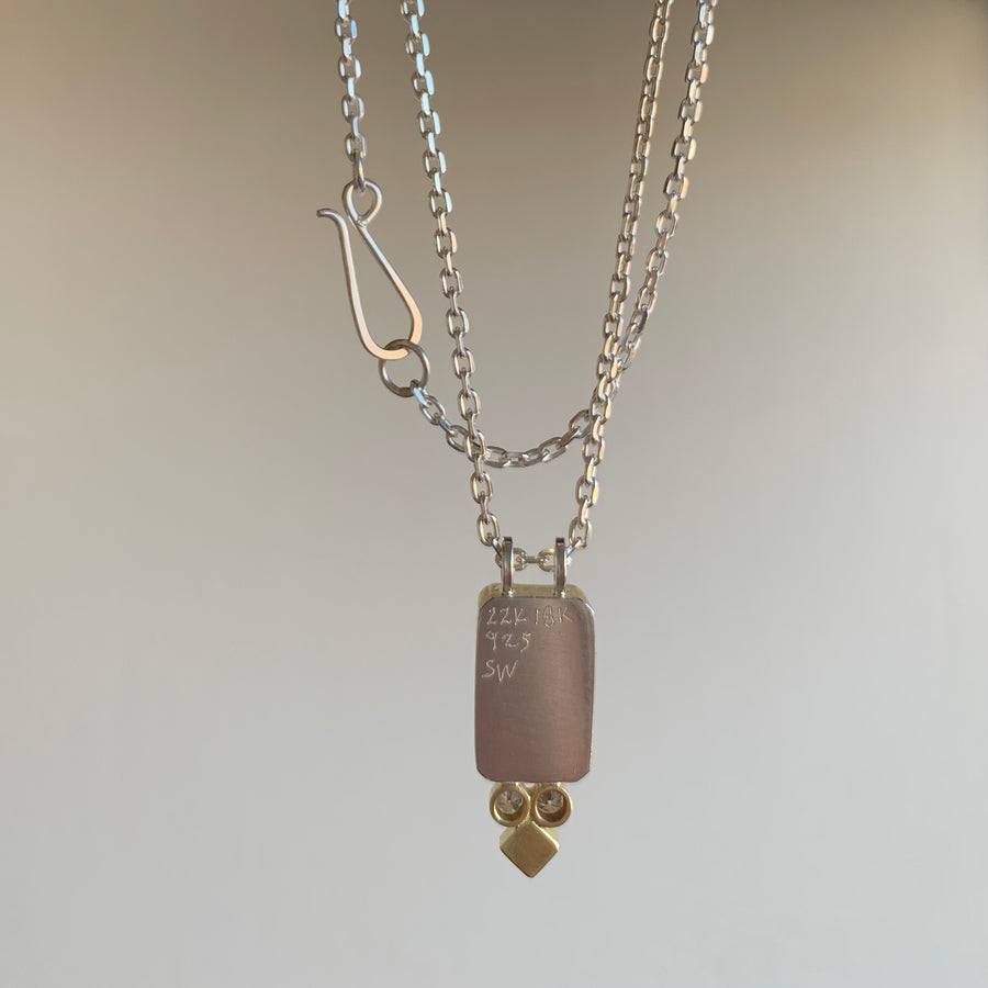 Aquamarine & Diamond Pendant