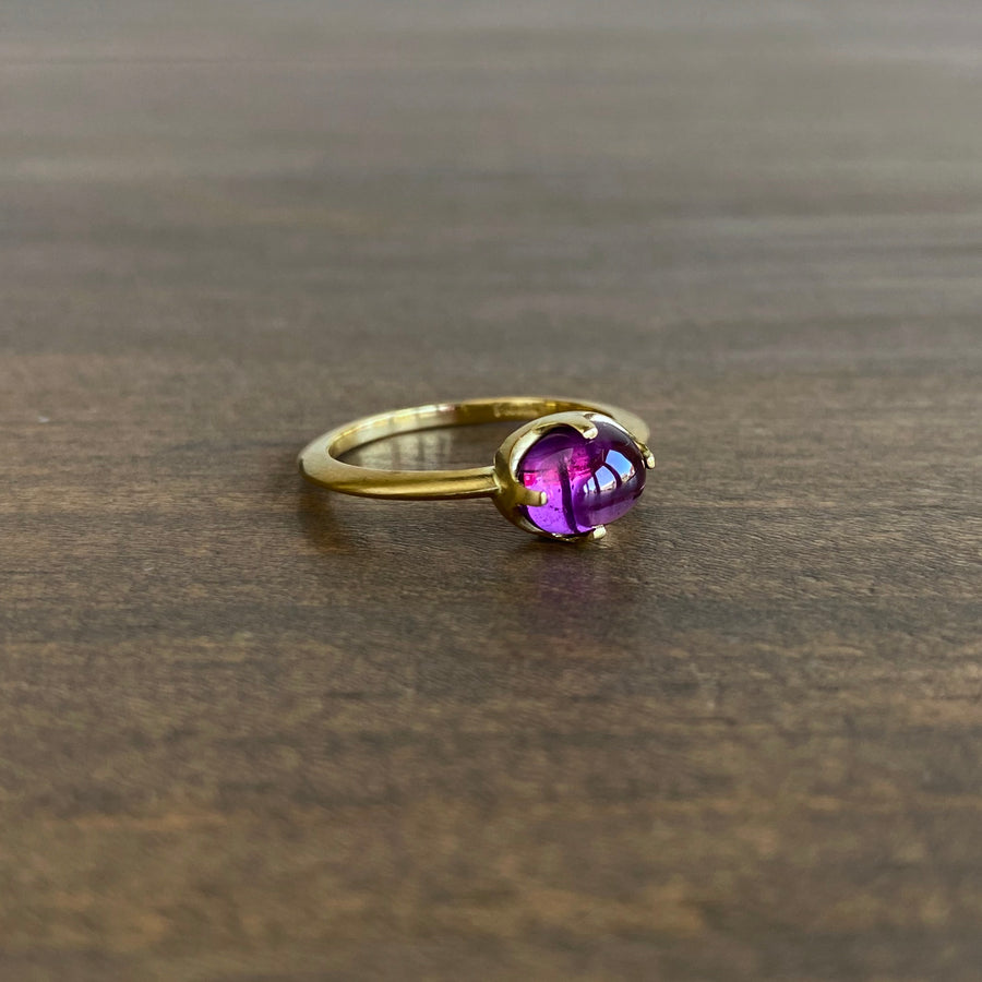 Rhodolite Garnet Claw Set Ring