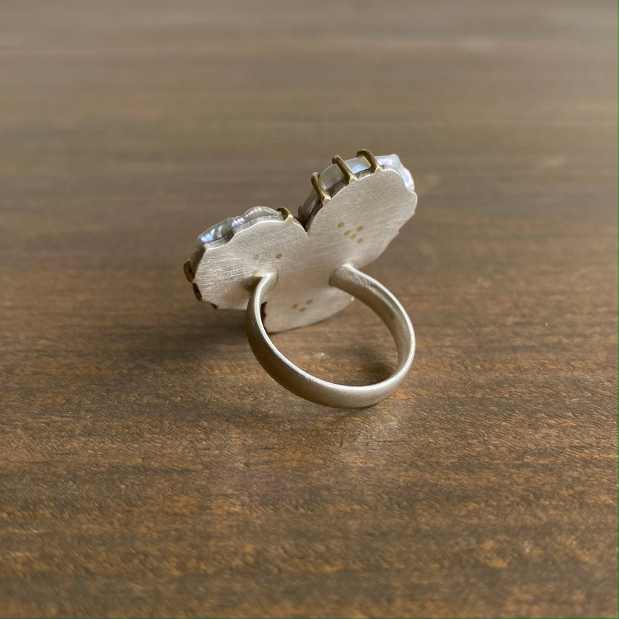 Triple Sand Dollar Pearl Vanity Ring