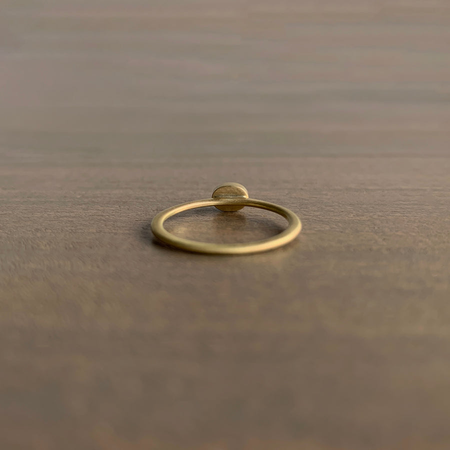 Lola Brooks East-West Oval Diamond Stacker Ring side view 4